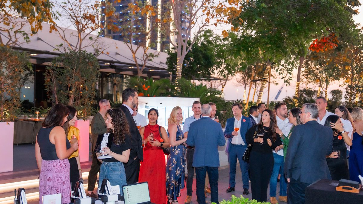 M Moser Dubai launch party crowd