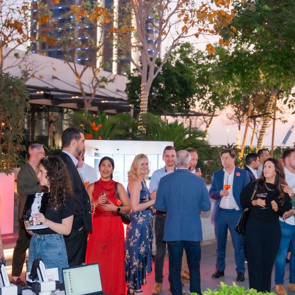 M Moser Dubai launch party crowd