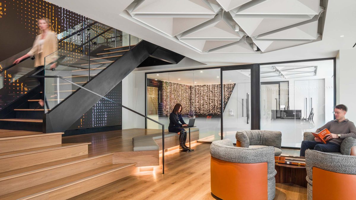 branded-area-digital-screen-employees-sitting-in-lounge