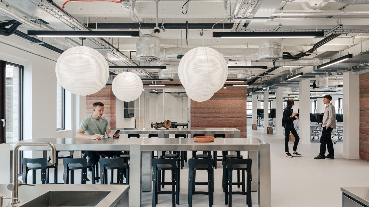 office design layout that encourages movement and collaboration at On London