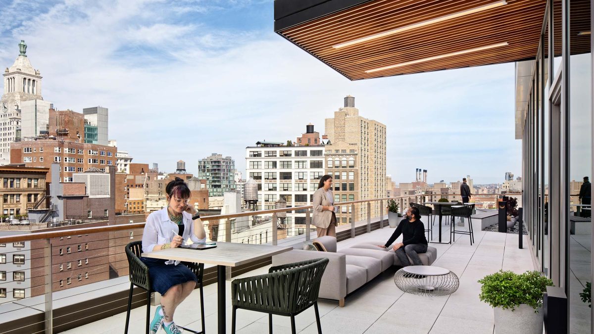 workplace-design-sensory-experience-outdoor-patio-new-york-people-sitting