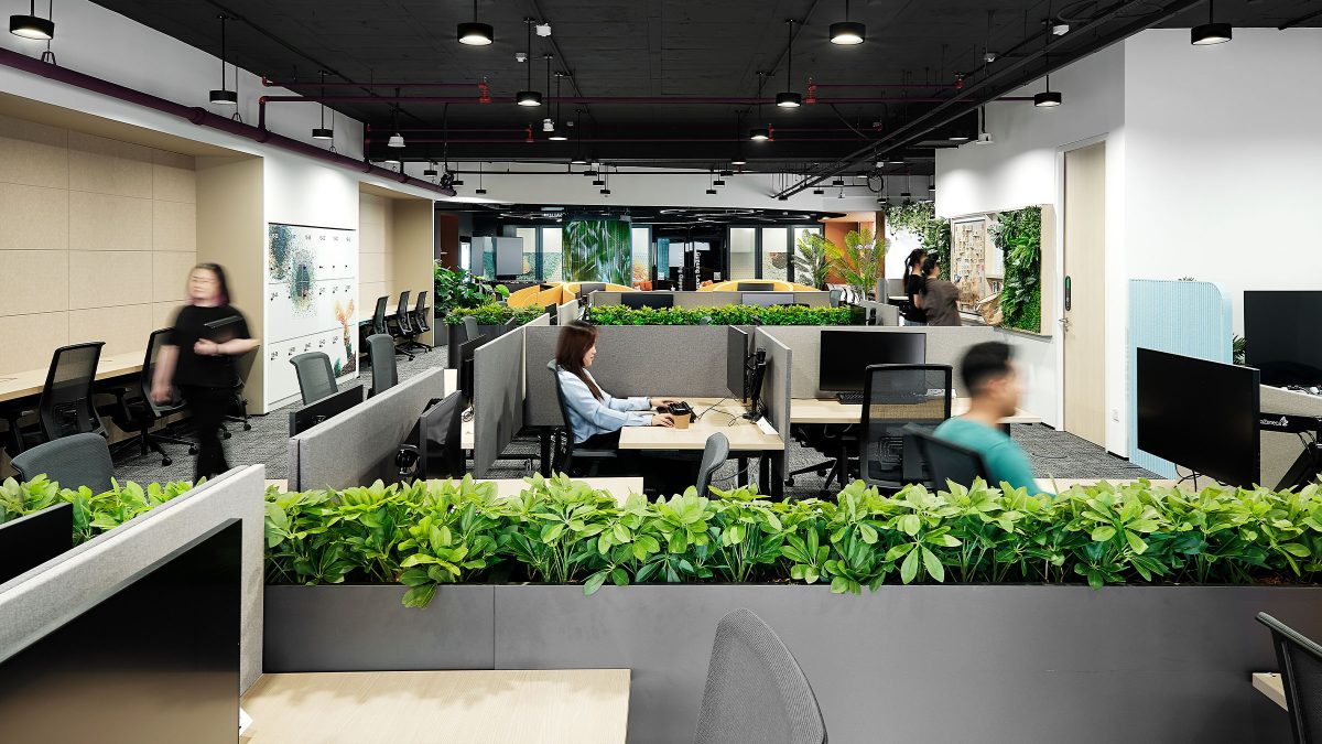 AstraZeneca Innovation Hub open office workspace in Kuala Lumpur