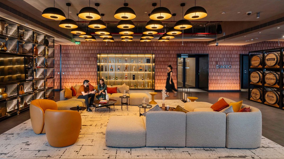 Diageo Workplace Gurgaon reception design