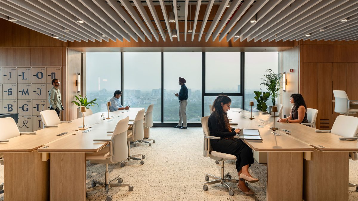 workspace featuring brand experience elements