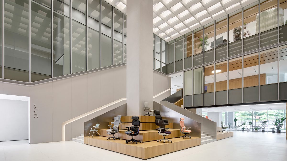 Atrium design by M Moser for a campus in Foshan