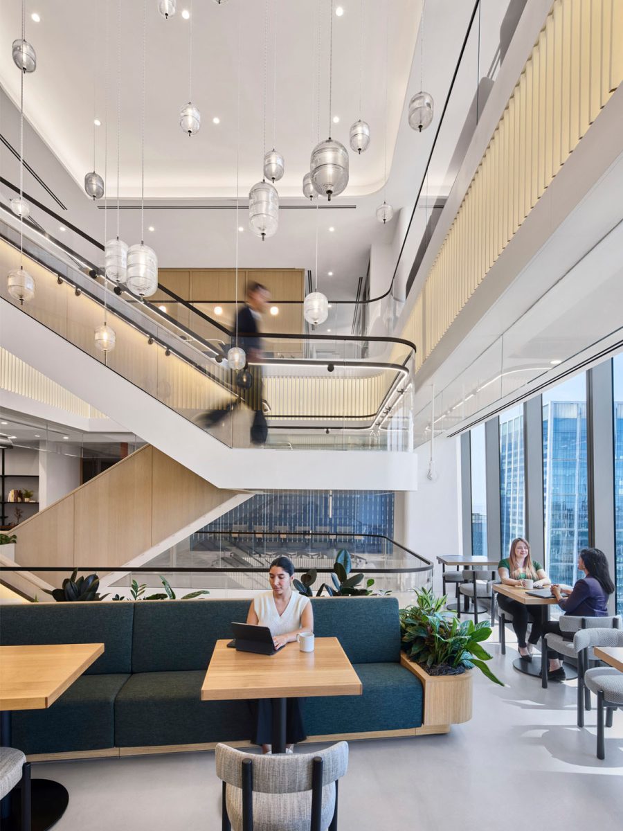 casual-work-points-at-base-of-staircase-architecture-services-new-york-workplaces