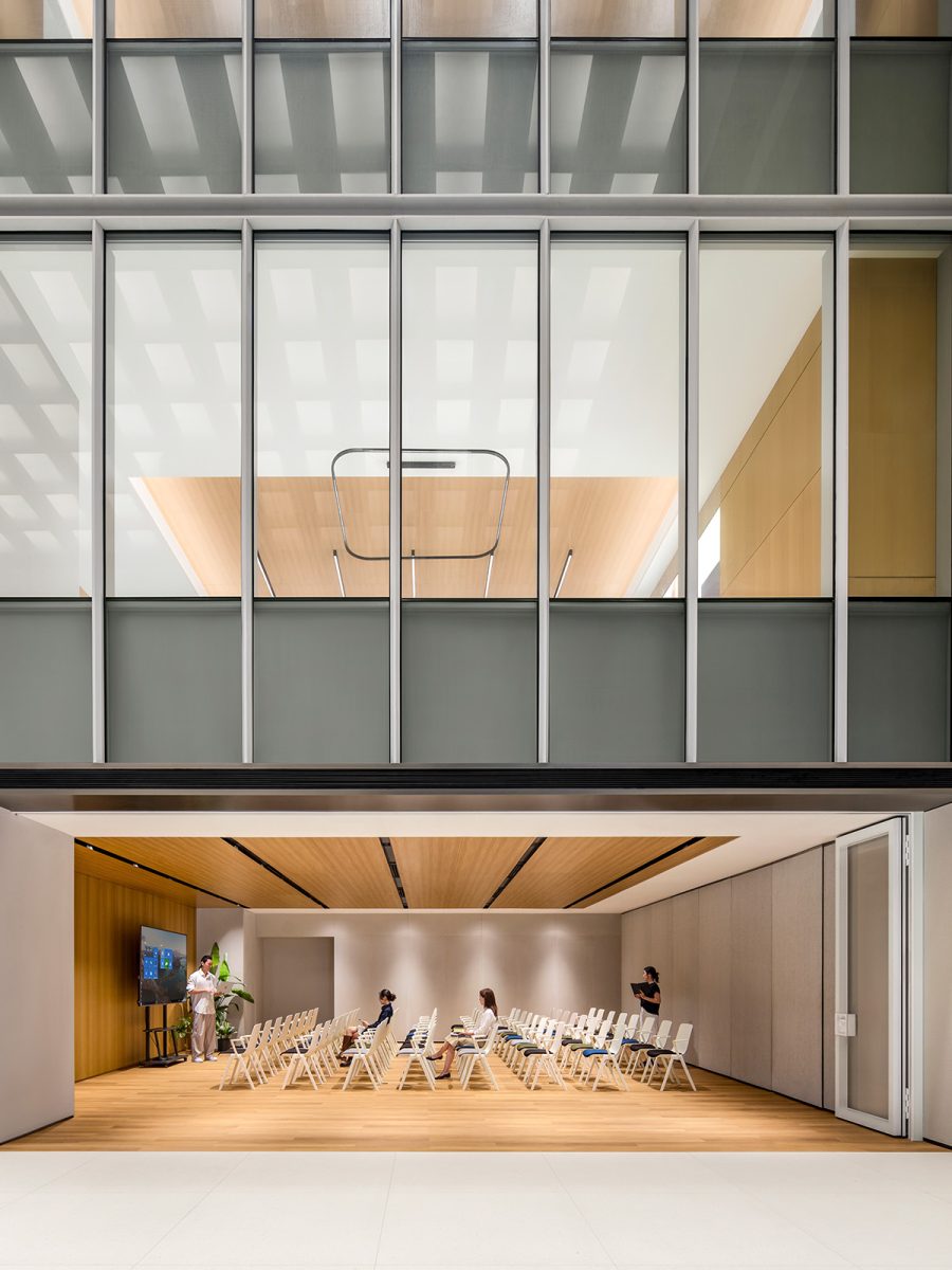 Meeting rooms at JE Furniture HQ in Foshan