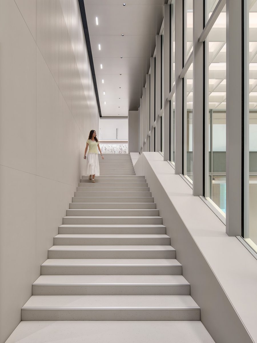 Atrium design in an industrial style workplace in China