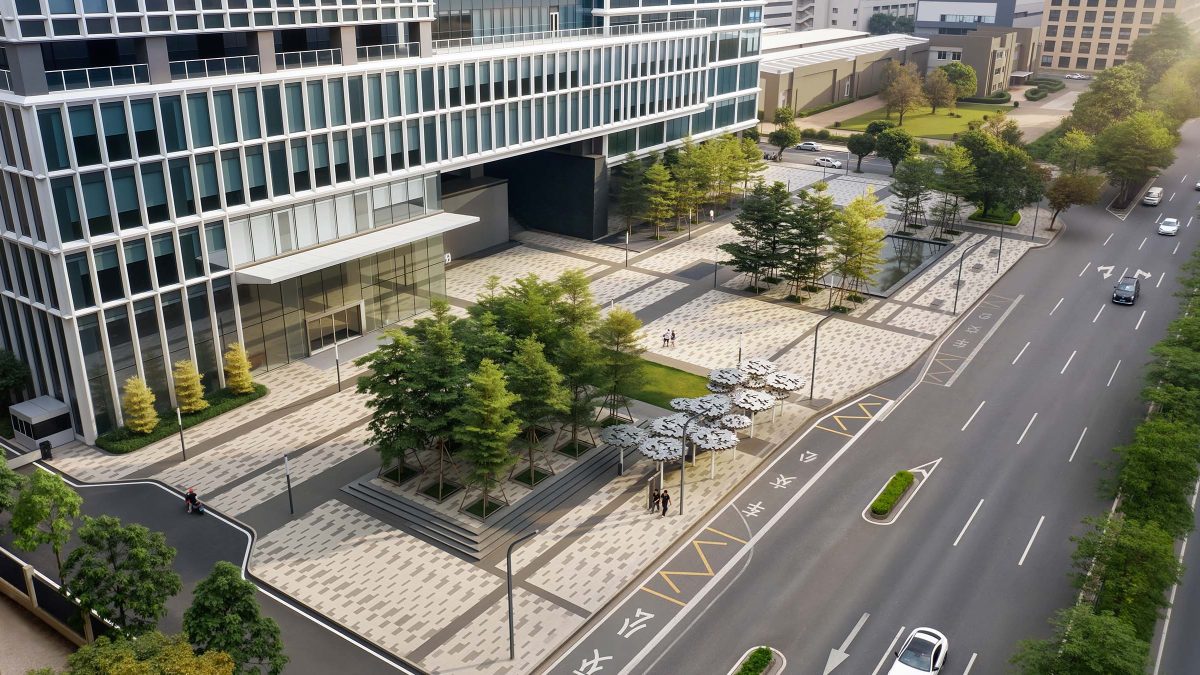 JE Furniture HQ Foshan aerial shot