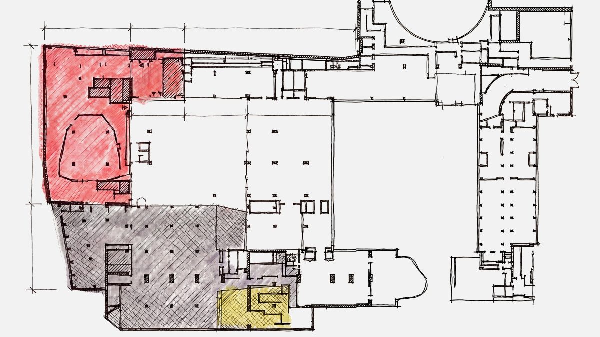 Extract of floor plan illustrating the newly integrated amenity offer.