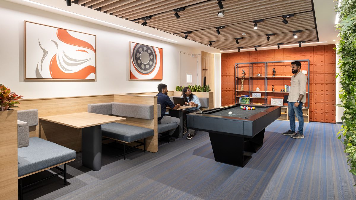 Games area at the office of Gartner Chennai