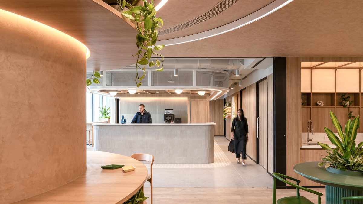 ceiling details of Zendesk Pune's office