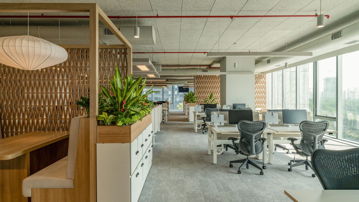 natural materials used in office design in India