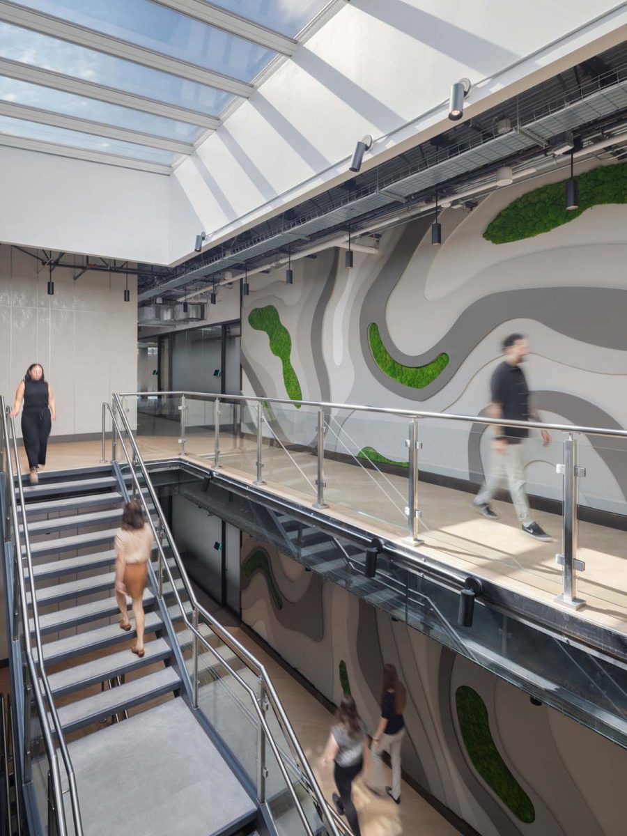mmoser-confidential-oil-gas-client-denver-workplace-interior-design-skylight-and-staircase-people-walking
